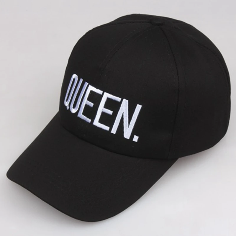 Популярная весенне-летняя бейсбольная кепка с вышитыми буквами king queen, Модная хлопковая кепка king queen