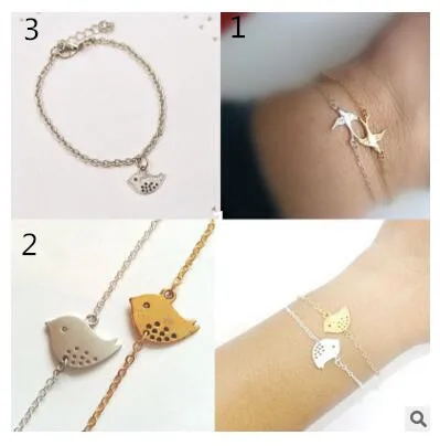 Sl276 2018 модный простой браслет с птицами пигментом абстрактный Детский Маленький