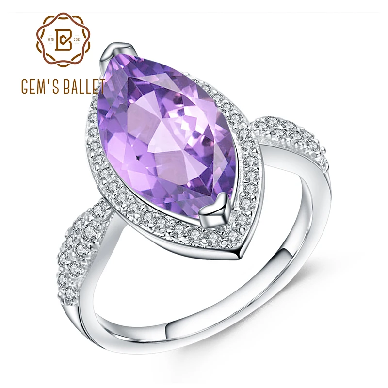 Женское винтажное коктейльное кольцо GEM'S BALLET 4.34Ct|Кольца| |