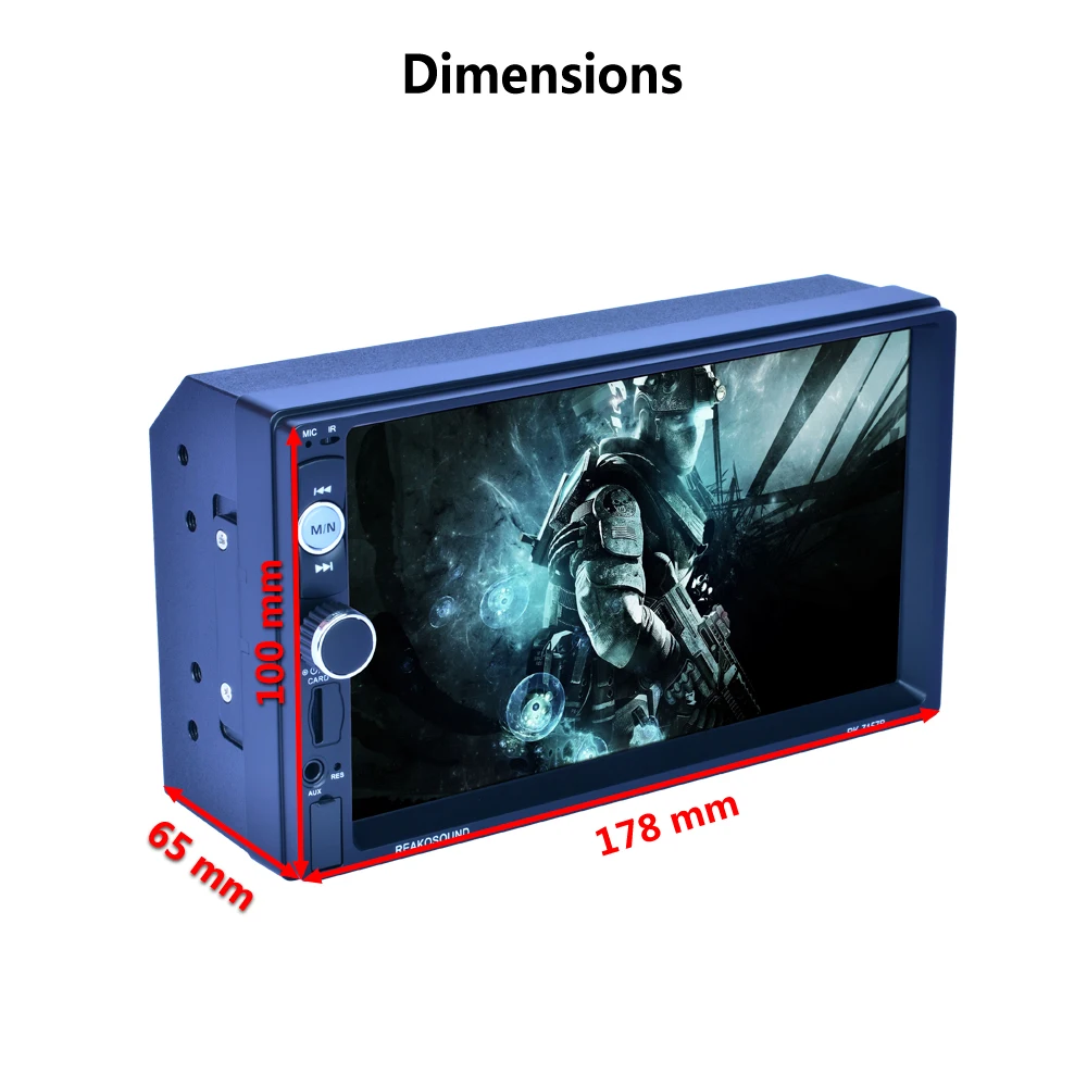 7157B 12 в автомобильный MP5 плеер Радио RDS два DIN 7 ''сенсорный экран 800*480 Bluetooth