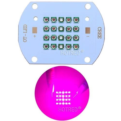 60W-16R.4B Type2 30W50W60W Светодиодная лампа для роста растений Cree XPE светодиодный излучатель светильник 660nm красный 450NM королевский синий для внутреннего сада - Испускаемый цвет: 60W-16R.4B Type2