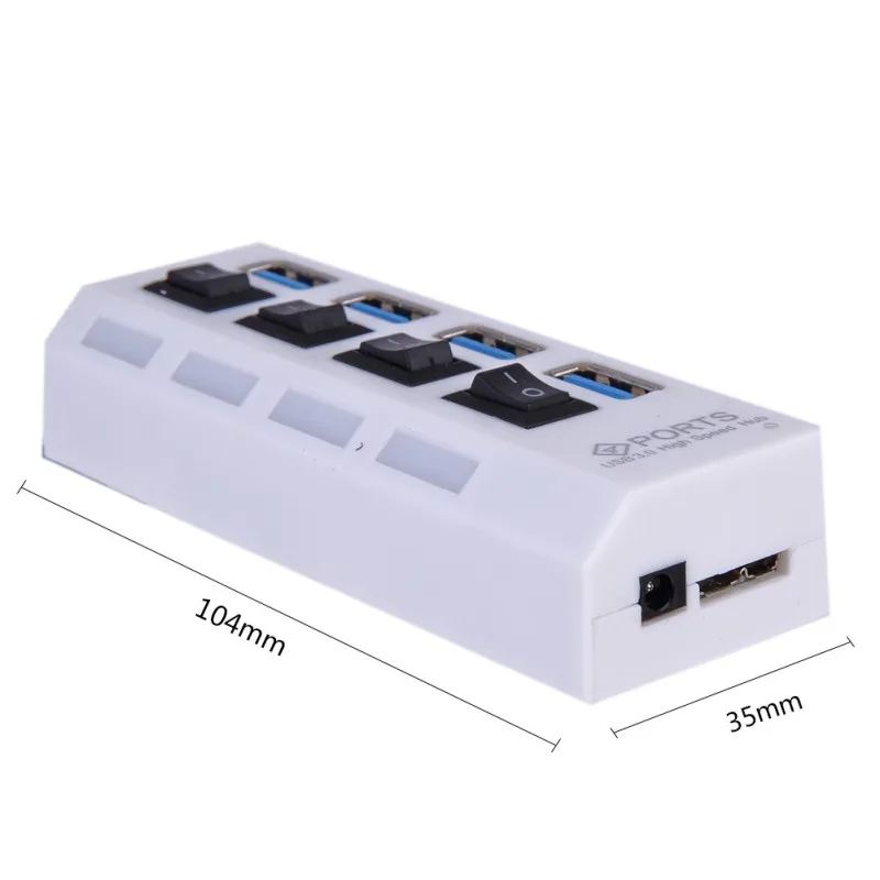 EDAL USB концентратор Высокоскоростной 4 7 портов 3 0 с адаптером питания EU/US кабель