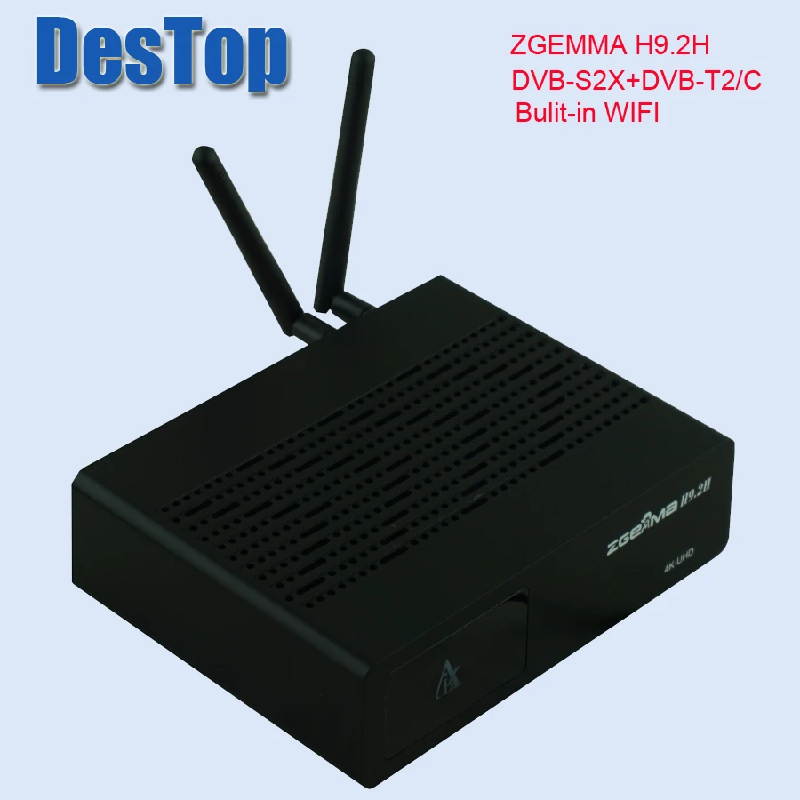 4K UHD Linux OS Enigma2 спутниковый ТВ приемник zgemma h9.2H DVB S2X + T2/C тюнер со 300 МГц встроенным Wi