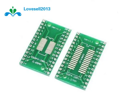 Плата платы преобразователя SSOP28 SOP28 TSSOP28 в DIP28 10 шт. 0 65/1 27 мм|board board|board to boardboard pcb |