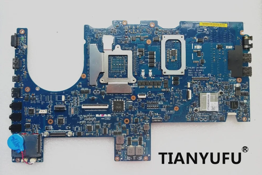 Материнская плата для ноутбука dell Alienware M14x R1 P18G LA 6801P 0KNF1T KNF1T GT555M GPU