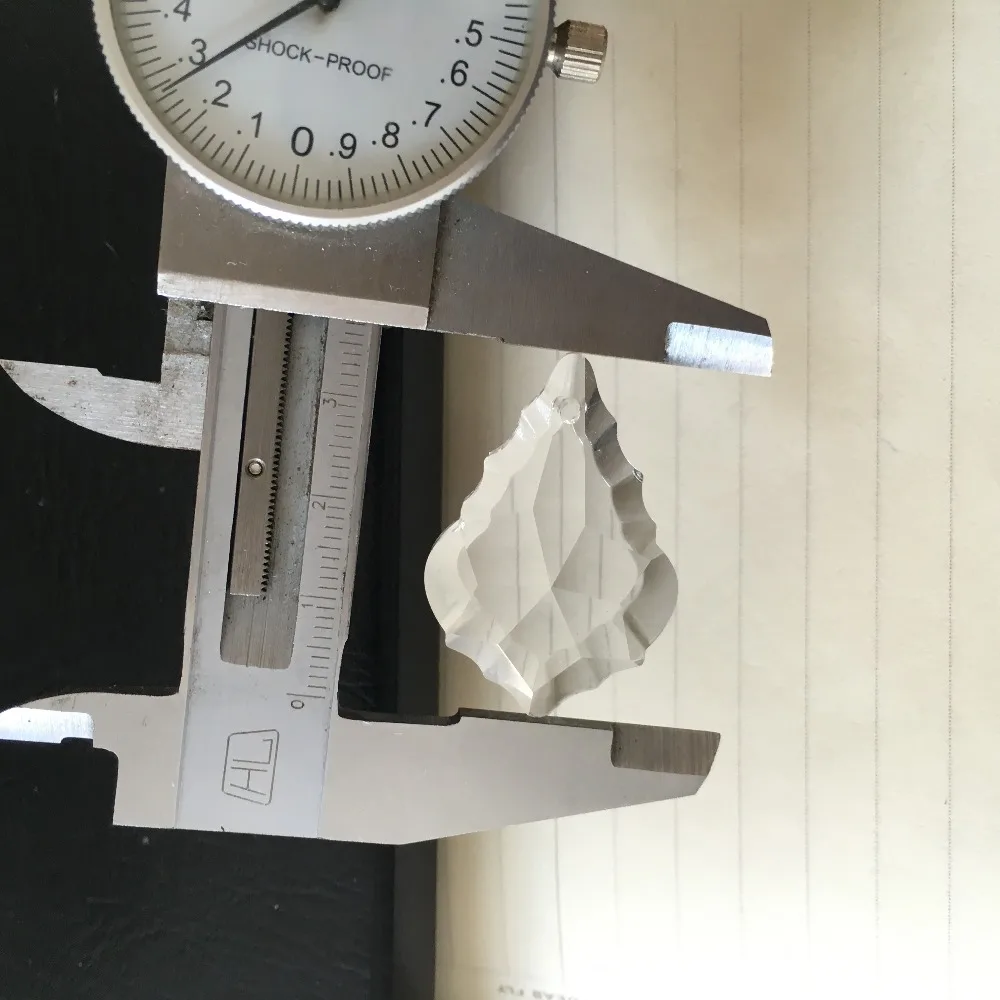 100 шт./лот 38 мм кленовый лист Хрустальная стеклянная призма подвески для