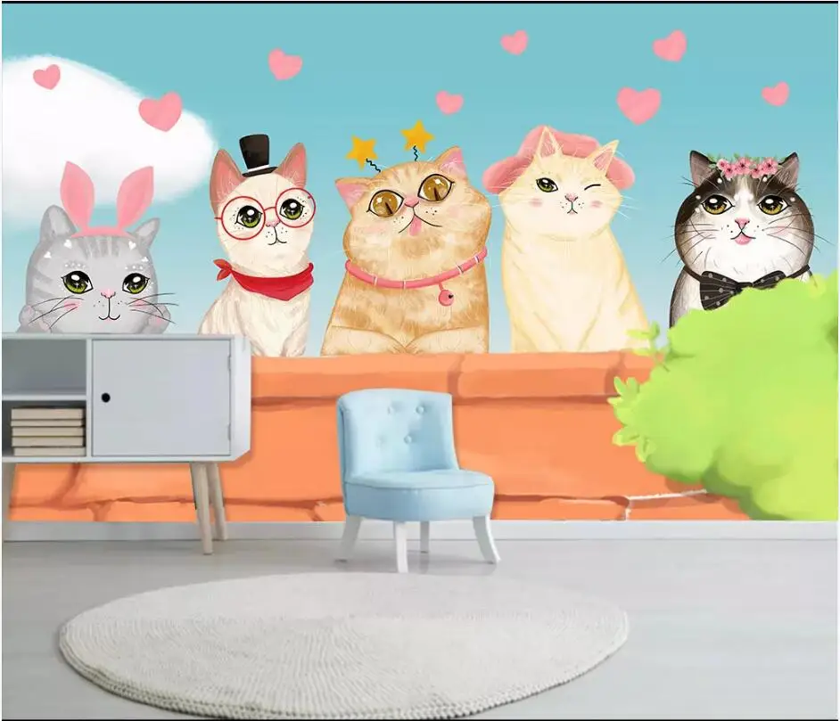 Настенные 3d фотообои WDBH на заказ европейские Мультяшные обои ручной росписи с