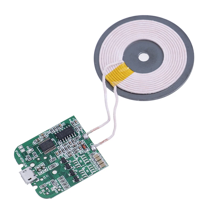 DC 5V Qi Standard Wireless Phone Charger PCBA Circuit Board With Coil Charging Micro USB DIY For Smartphones | Мобильные телефоны и