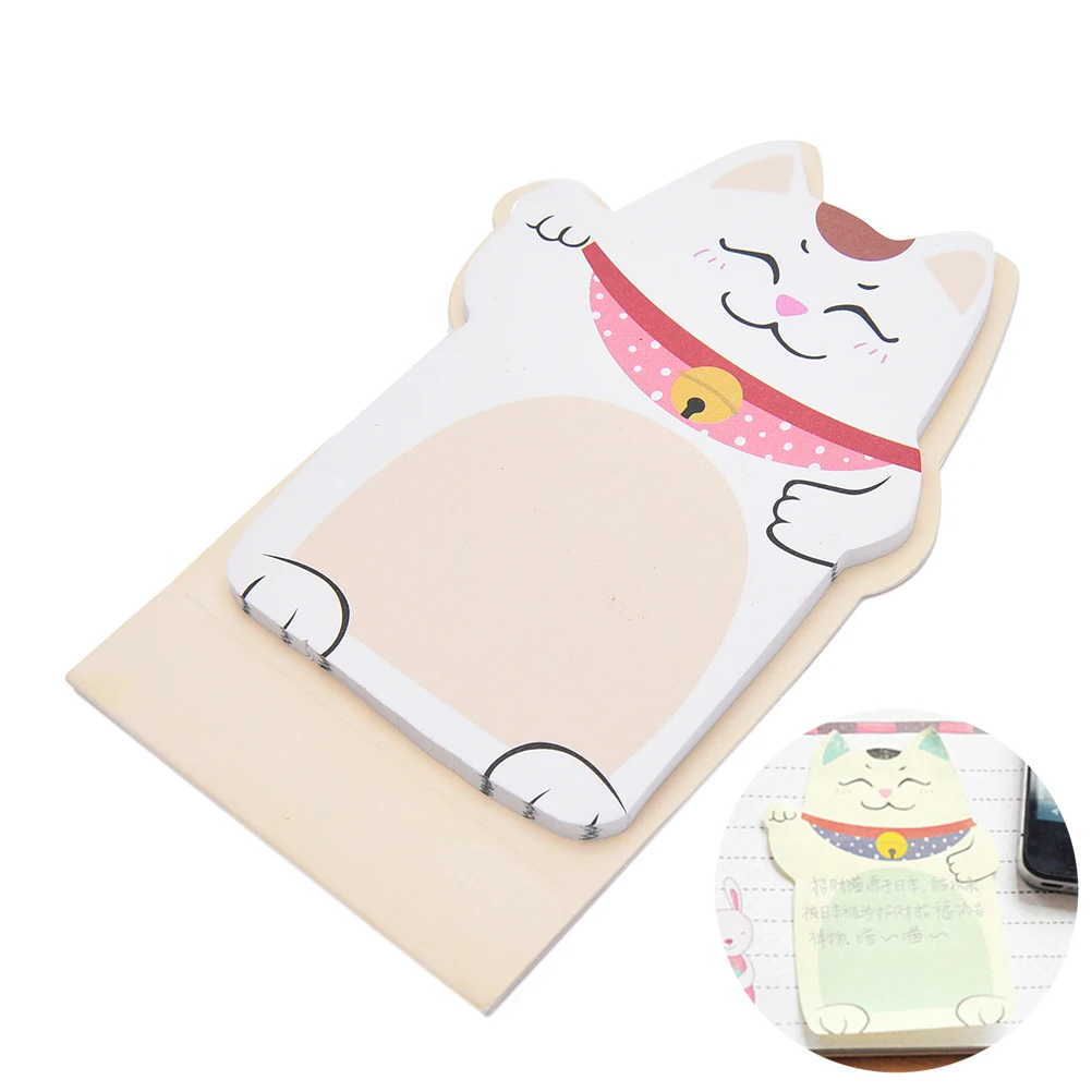 Клейкие стикеры для заметок заметки по повестке дня Kawaii Lucky Cat животных
