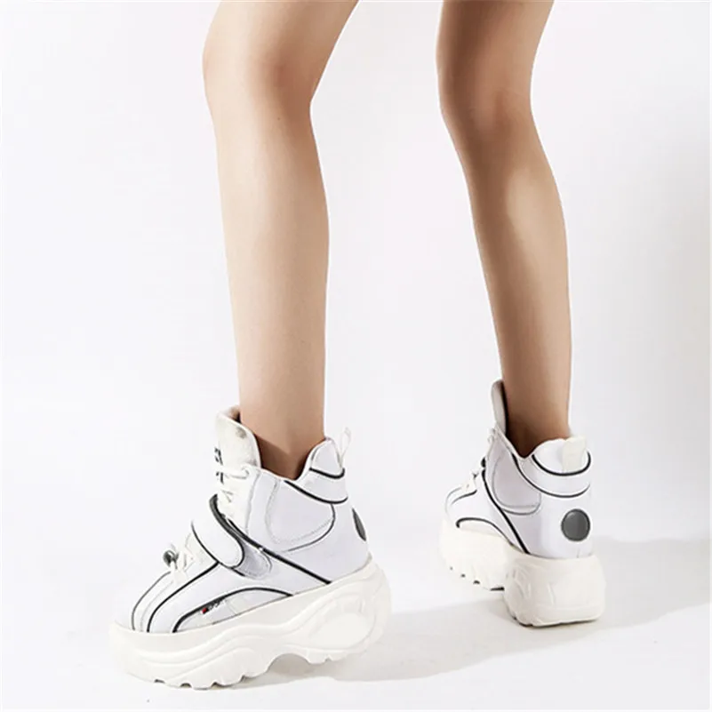 FEDONAS/женские ботильоны на платформе с круглым носком в стиле панк женские