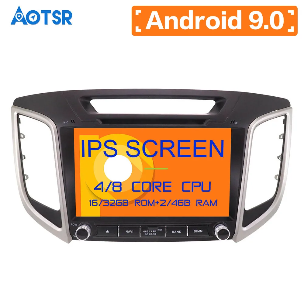 Android 9 0 8 ядерный автомобильный DVD CD плеер GPS навигация для HYUNDAI IX25 2014 2018