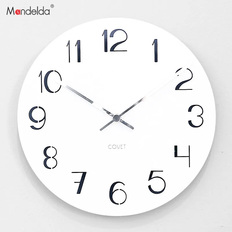 

Mandelda Wall Clock Living Room Modern Simple Watch Clock Bedroom Mute Creative Personality Wall Clock Wall Clock Wall Watch