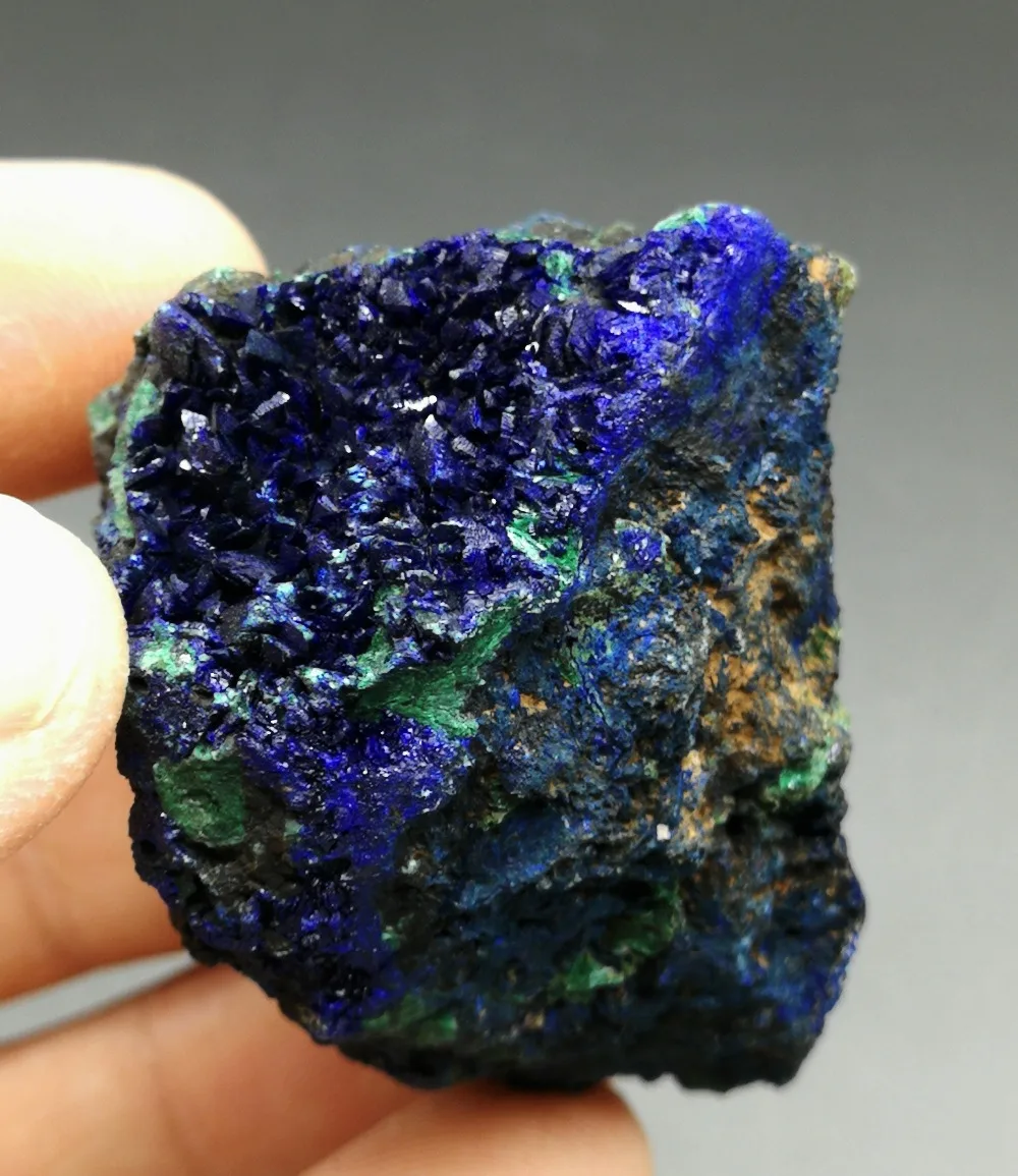 66g Natural stone and crystal azurite / malachite symbiotic mineral healing crystals Collection ornamental | Дом и сад