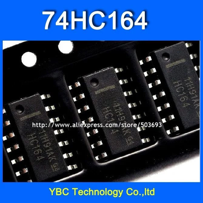 50 шт./лот SMD 74HC164 HC164 восьмипозиционный регистр местоположения SOP 14 Logic IC 74 Series|ic