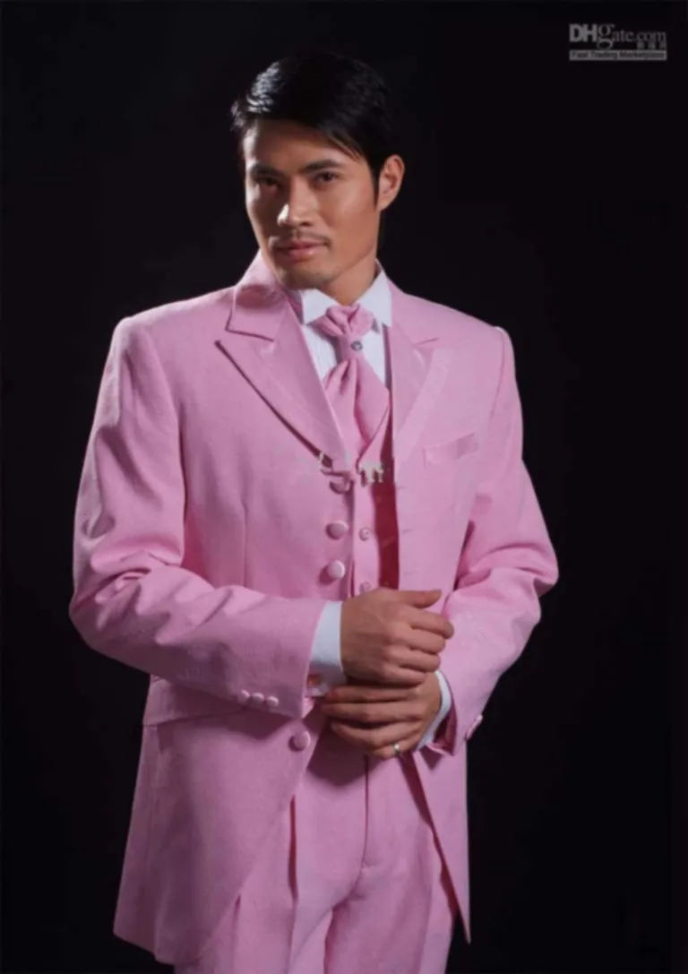 

2017 Latest Coat Pant Designs Hot Pink Groom Men Suit Slim Fit Skinny 3 Piece Tuxedo Custom Prom Fashion Blazer Terno Masculino