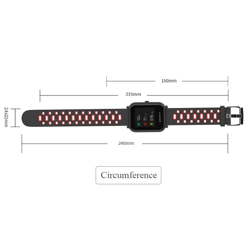 Цветной силиконовый ремешок для amazfit Xiaomi Amazfit Bip сменные Смарт-часы спортивные