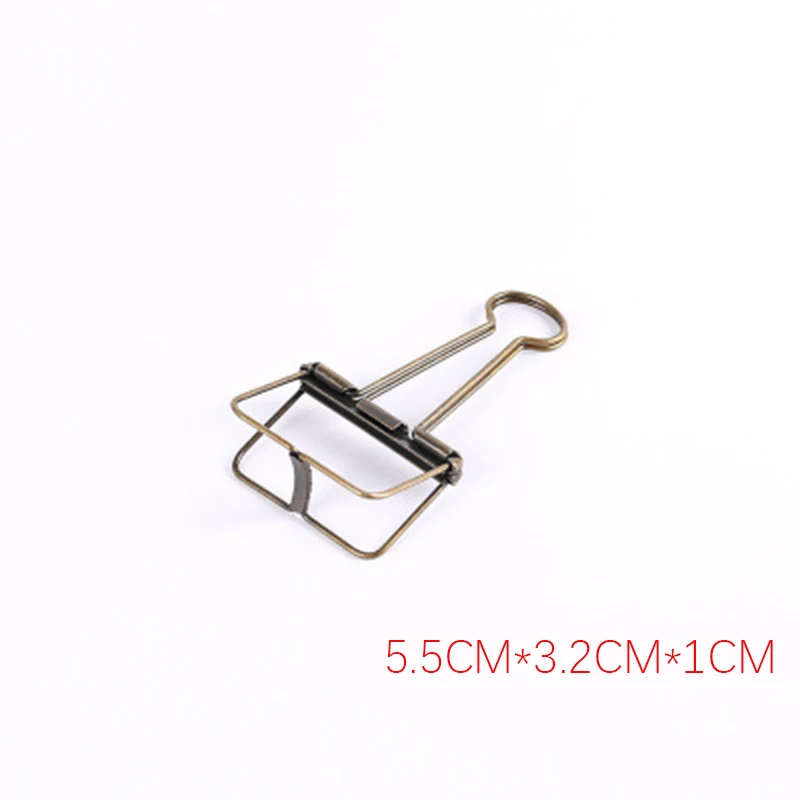 Medium - brass Милые кавайные цветные металлические скрепки, скрепки для фото, сообщения, билета, офиса, школы, канцелярские принадлежности, корейские канцелярские принадлежности - Цвет: Medium - brass