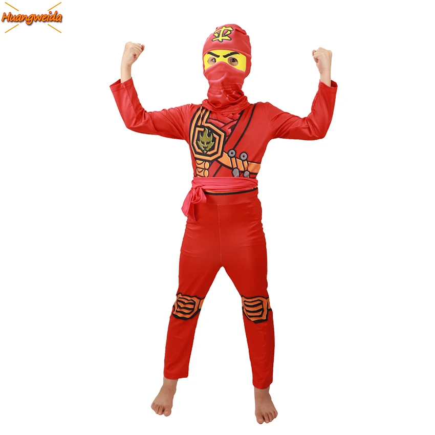 

Ninja Costume Kids Red Clothes Sets Children Halloween Costume for Kids Fancy Party Dress Cosplay Superhero Ninja Suits