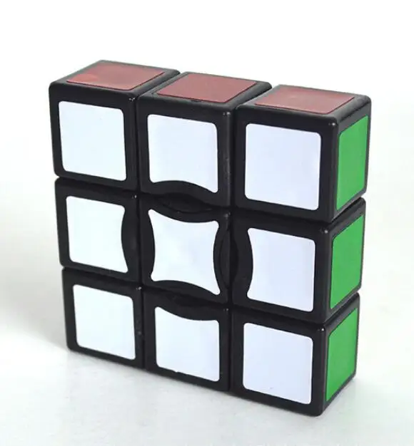 Черный Новое поступление 1x3x3 Магический кубик Рубика скоростной Белый гладкая головоломка твист куб с наклейкой для детские развивающие игрушки подарок - Цвет: Черный