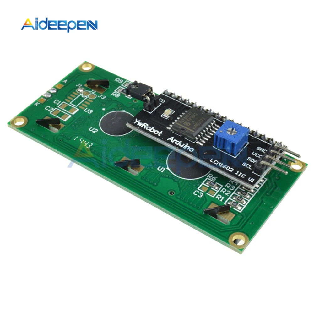Последовательный интерфейс IIC/I2C 1602 16X2 модуль подсветки ЖК дисплея с желтым