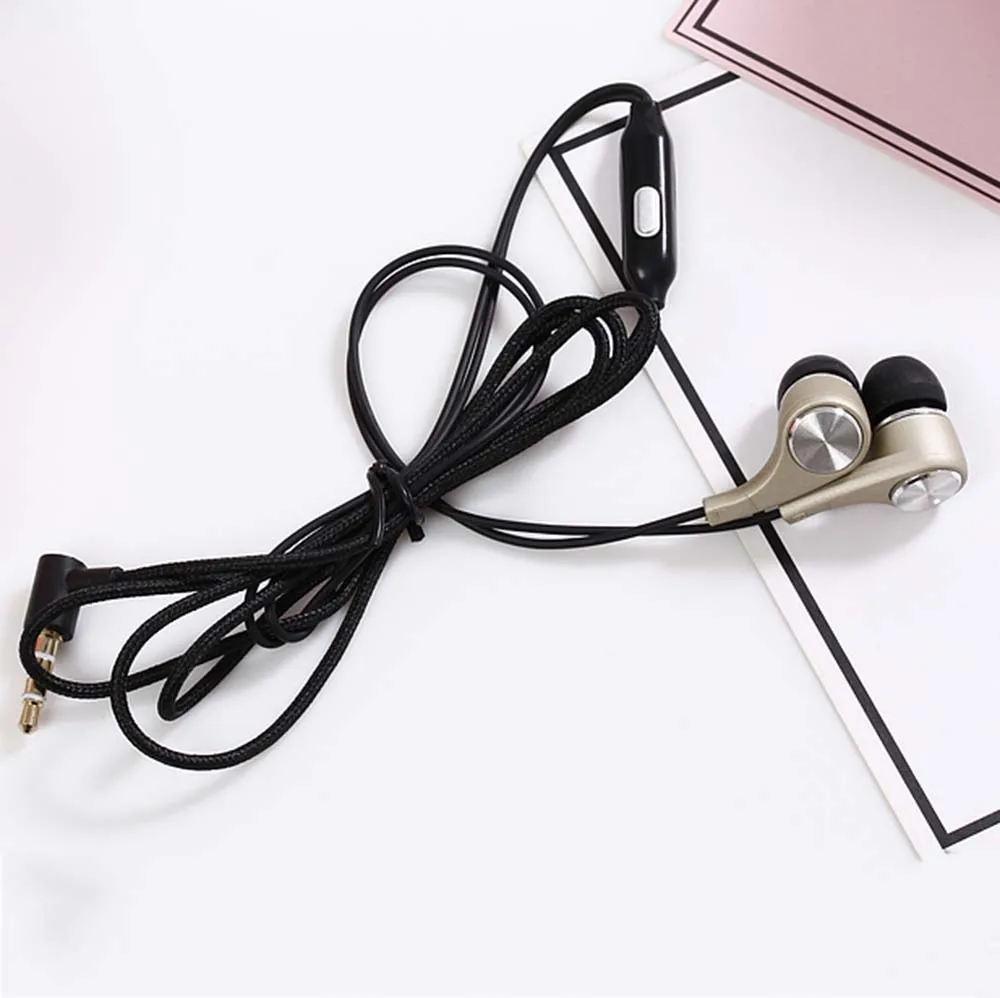 Golden KISSCASE вставляющиеся в уши наушники с микрофоном для Xiaomi бас звук стерео bluetooth гарнитура наушники игровая гарнитура fone de ouvido для MP4 ПК - Цвет: Golden