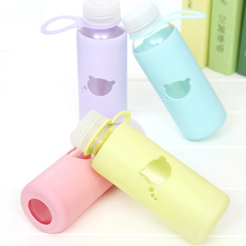 Мода Бутылка 300 мл Пластиковые Бутылки с Водой Спорта Lemon Сока Фрукты Питьевой |