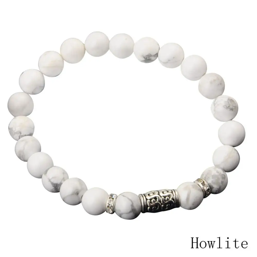 10 шт./лот 8 мм камень браслеты целебный Кристалл pulseira feminina женские и мужские