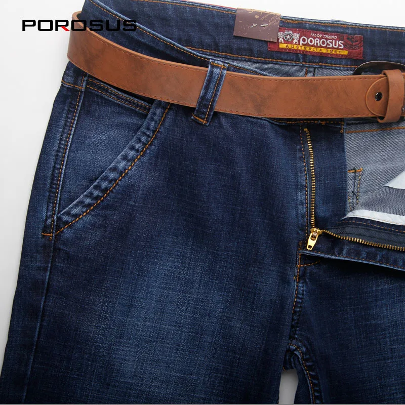 Moscow Fashion Casual Famous Brand (POROSUS) Jeans Mens Designer Stretch Slim Luxury Large Size PT1295 | Мужская одежда