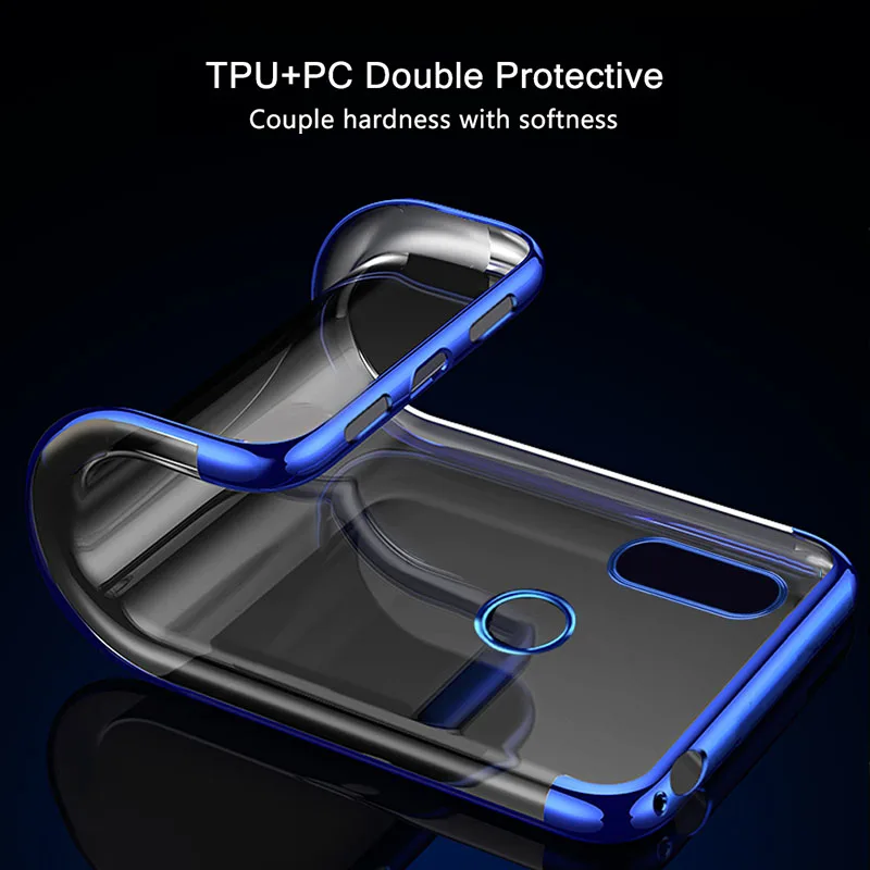 Силиконовый чехол для huawei Honor 8a Pro, чехол-бампер, противоударный, прозрачный, TPU, тонкий чехол для huawei Y6 Y 6 Pro Prime, чехол