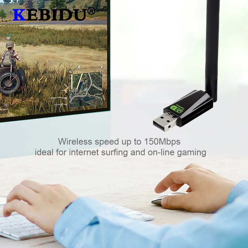 Регулируемая Беспроводная USB Wi Fi 150 Мбит/с беспроводная сетевая карта Бесплатный