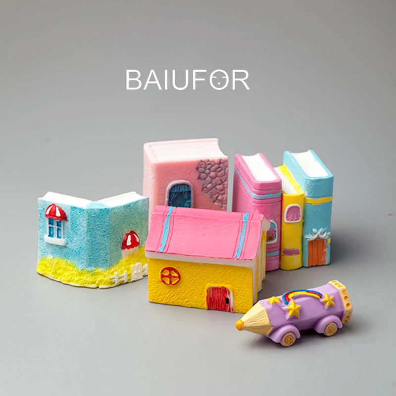 BAIUFOR Childlike Architecture милые книжные домики Волшебные трафареты для машины сказочные