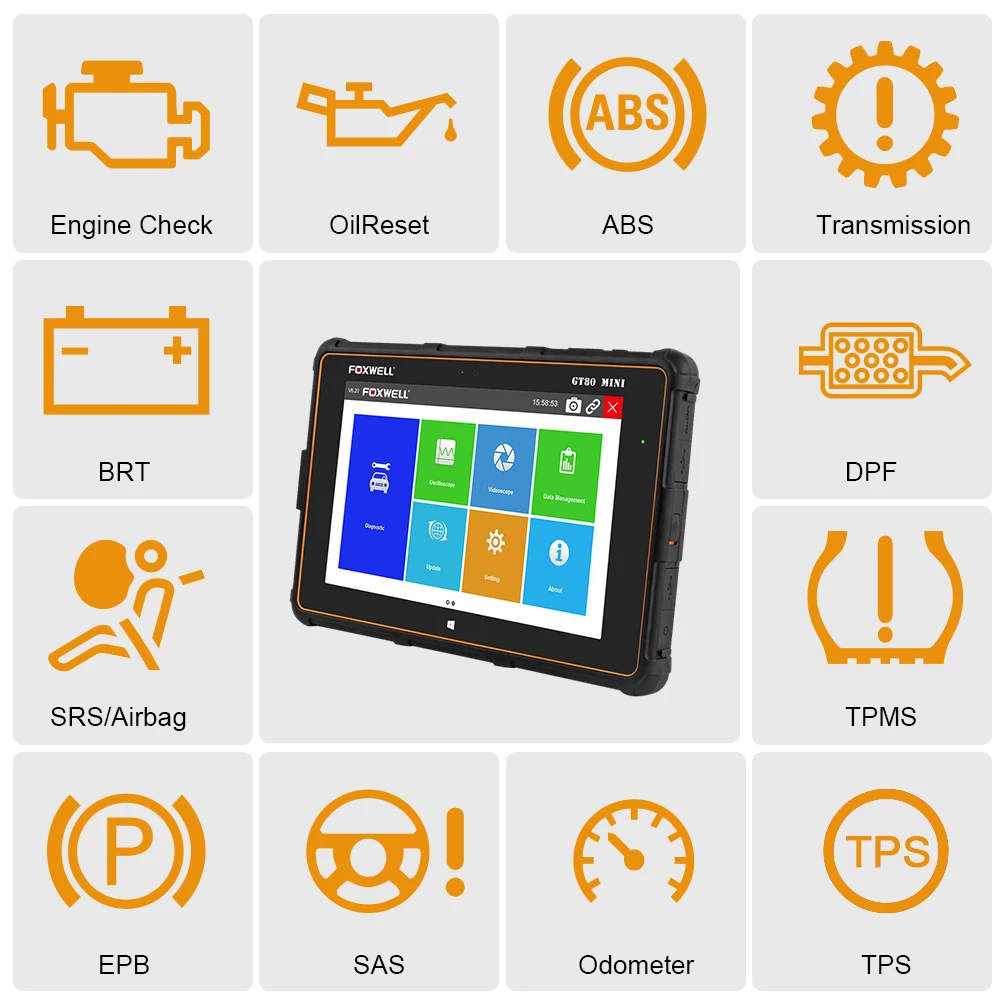 Foxwell GT80 мини Полный Системы Профессиональный OBD2 автоматический диагностический