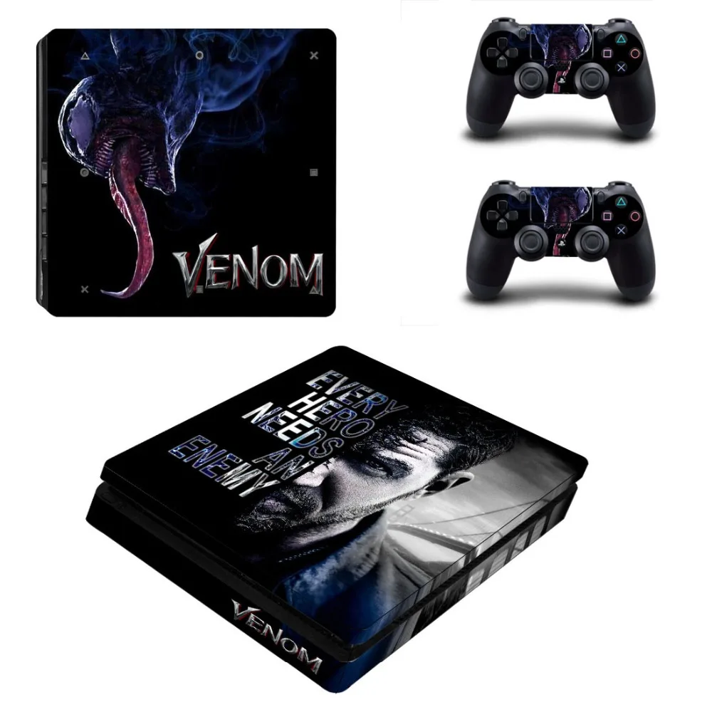 Игровая станция 4 кожа PS4 Slim sticker s Наклейка Веном skins adesivo Виниловая Обложка дизайн