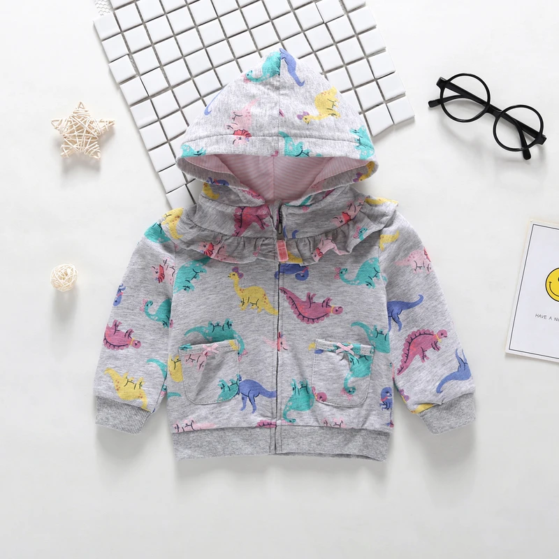 Новинка, Menino, осенне-зимняя теплая одежда для малышей, толстовки с капюшоном и рукавами для девочек, свитер на молнии для мальчиков, одежда в горошек