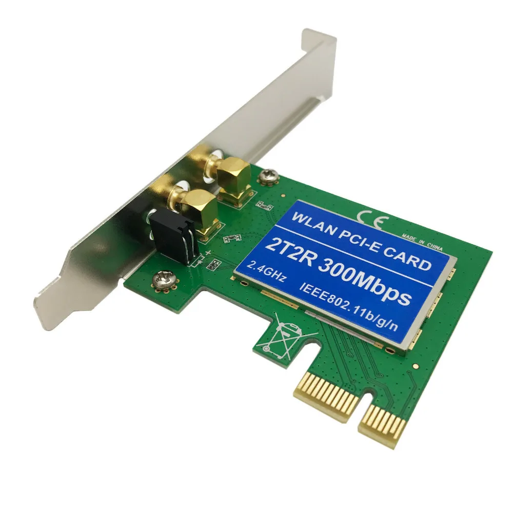 2 антенны PCI E 300 Мбит/с м 802.11b/g/n беспроводной WiFi адаптер карты для рабочего