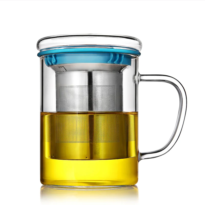 

PINDEFANG 450ml Male Personal Mug 3/PC Heat Resistance Office Cup with Infuser Borosilicate Glass Nice Gift Office Cup wholesale