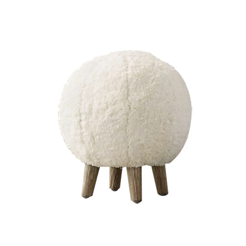 Louis Fashion Children's Stools Home children series low white lamb pumpkin round sitting stool |