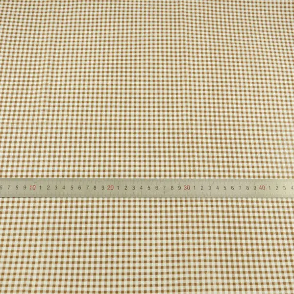 Коричневый и белый дизайн в клетку Лоскутная Ткань хлопковая ткань жир четверть