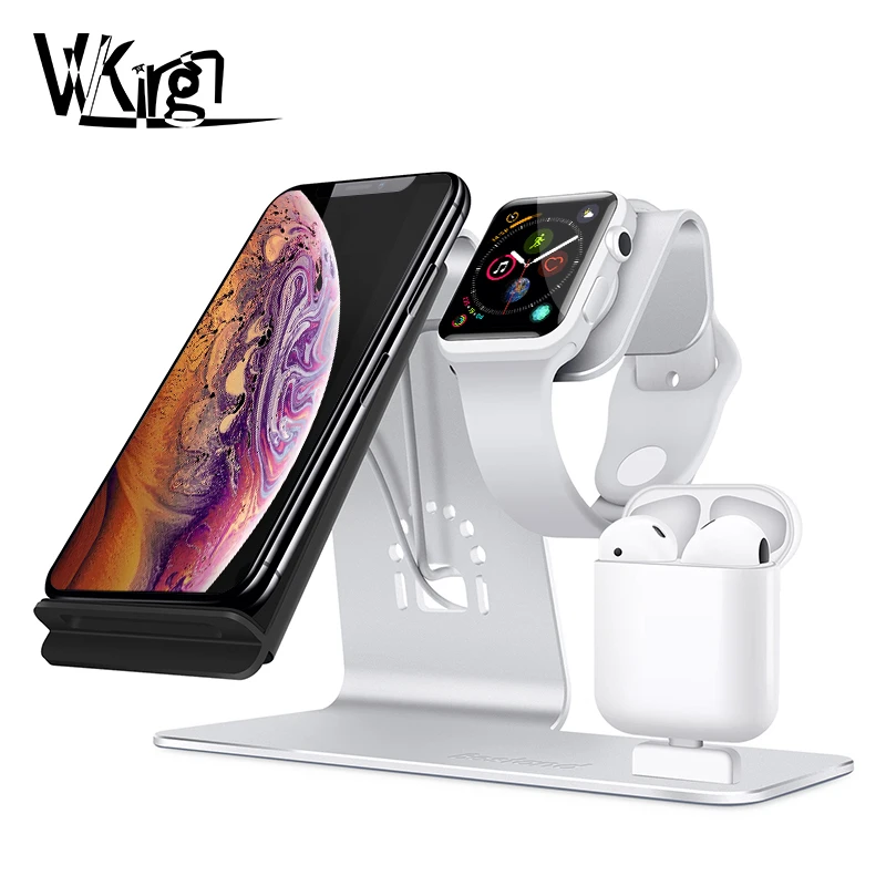 Беспроводное зарядное устройство VVKing 3 в 1 для iPhone X XS Max XR 8 Plus Samsung S9 S8 Note 9 Apple watch Qi
