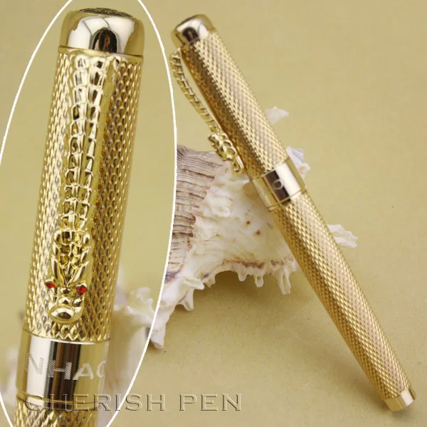 Оптовая продажа Jinhao 1200 Золотой Дракон Клип Шариковая/роликовая