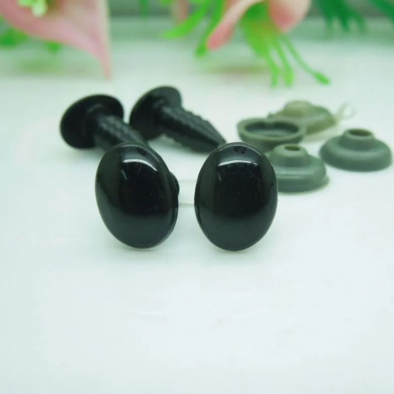 8*11 мм овальные черные безопасные глаза/Пластиковые кукольные глаза ручной