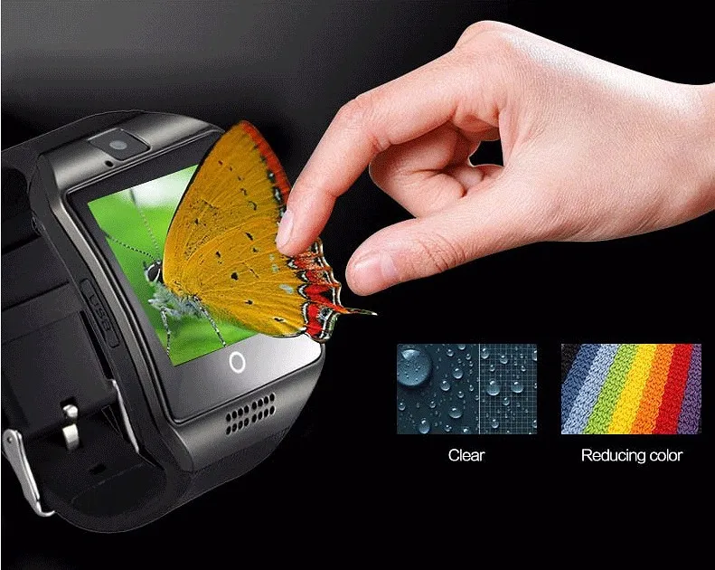 Q18 Smart Watch для Android поддержки GPRS Bluetooth мужские и женские Спорт Reloj inteligente Samsung телефон