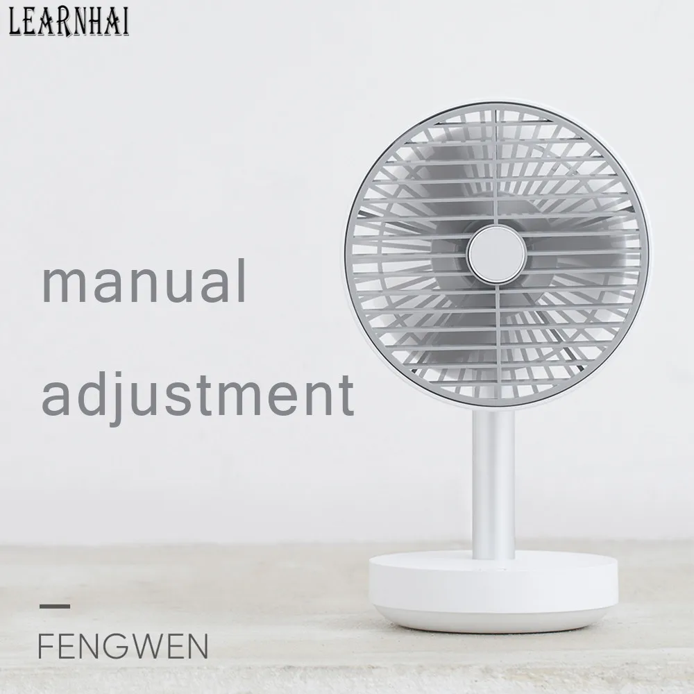 LEARNHAI P20S USB зарядное устройство Портативный на батарейках Электрический вентилятор кондиционер кулер вентилятор летний стол охлаждения Вращающийся вентилятор