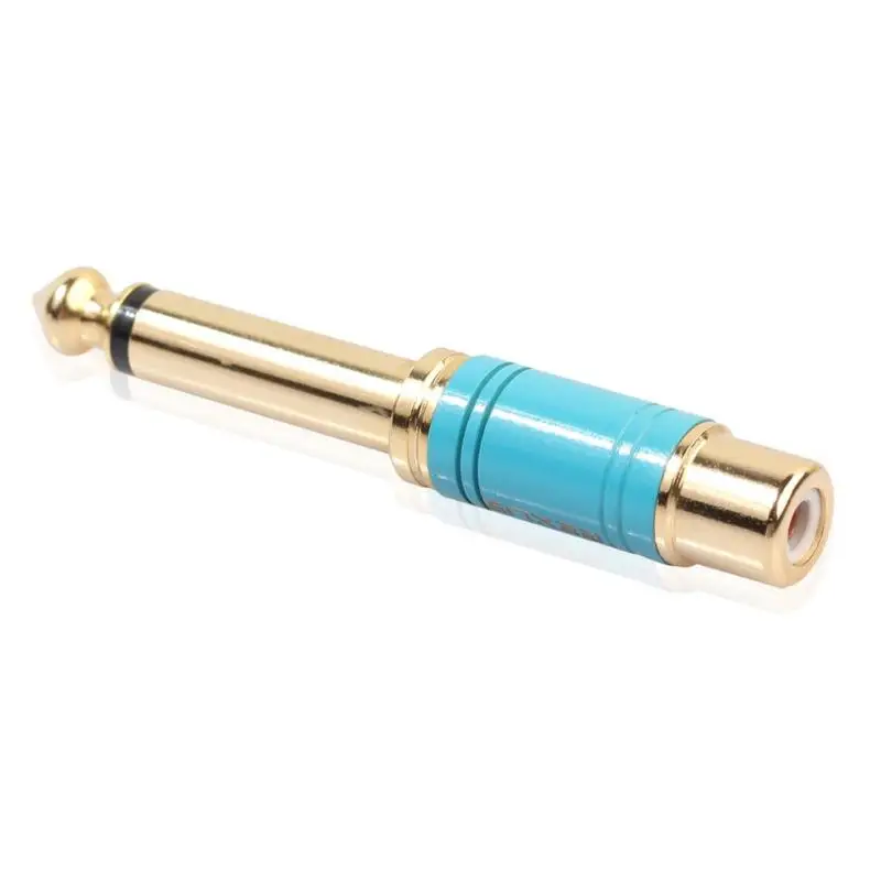 REXUS 6,35mm 1/4 дюйма мужской подойдет как для повседневной носки, так штекер RCA Женский аудио разъем адаптера конвертера