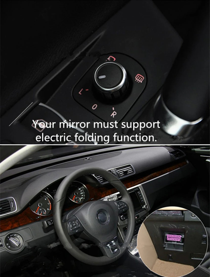 CANBUS OBD Plug& игровое зеркало функции автоматической складывания стеклоподъемника ближе Стекло закрывать автоматически для vw Passat B7 Passat CC