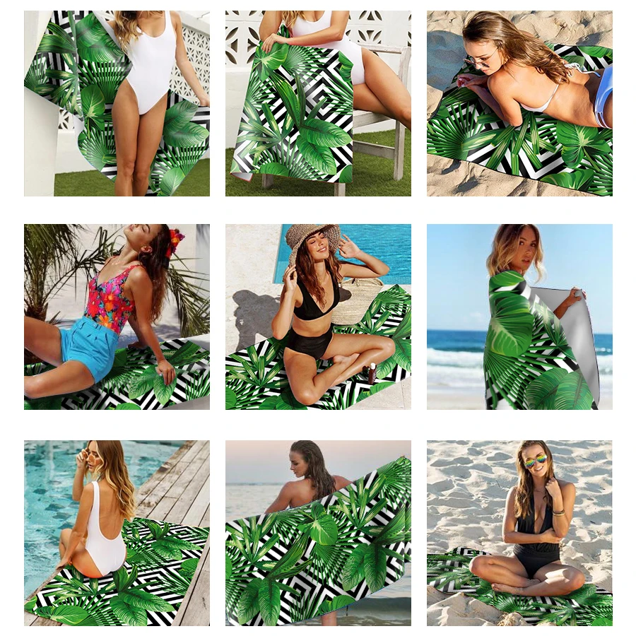 GNORRIS обычай песок бесплатно микрофибра Зеленый завод прямоугольник пляжное