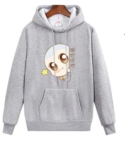 gray boy top Одинаковые толстовки с капюшоном в консервативном стиле для пары; повседневные толстовки с капюшоном в стиле бойфренда и подруги; милые толстовки с капюшоном и принтом с героями мультфильмов для пары; 1511 - Цвет: gray boy top