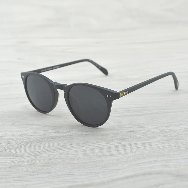 Matte Black VS Gray Ретро Винтажные Солнцезащитные очки OV5256 Дизайнерские мужские и женские поляризованные солнцезащитные очки Sir О 'Мэлли мужские солнцезащитные очки для вождения - Цвет линз: Matte Black VS Gray