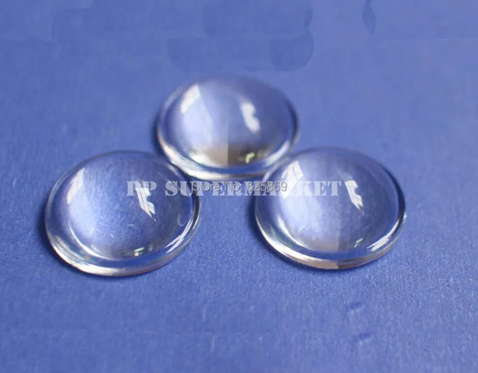 10 шт. Высокая мощность LED 23 мм выпуклая линза оптические светодиодные стеклянные