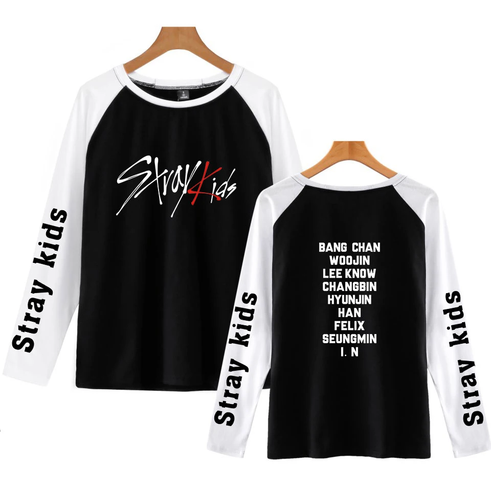 

Детская футболка с длинными рукавами в стиле Харадзюку; уличная одежда для фанатов; сезон осень; футболка в стиле хип-хоп с геометрическим у...